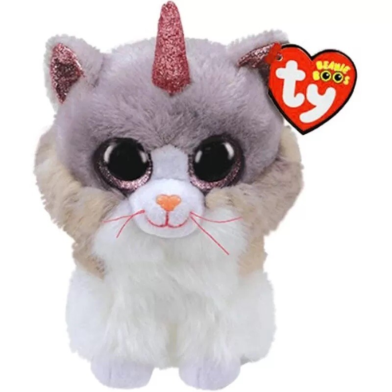 Ty Beanie Boo's Asher gatto con unicorno