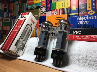 2x Matched 3Mica 6CA7 EL34 NEC Nippon (WE Japan) ~ Rare Vintage NOS Power Tubes