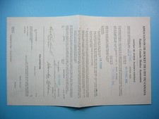 1930/31 EAST COAST HOCKEY LEAGUE ECHL HOCKEY CONTRACT ALEX BOLDUC SIGNATURE AUTO