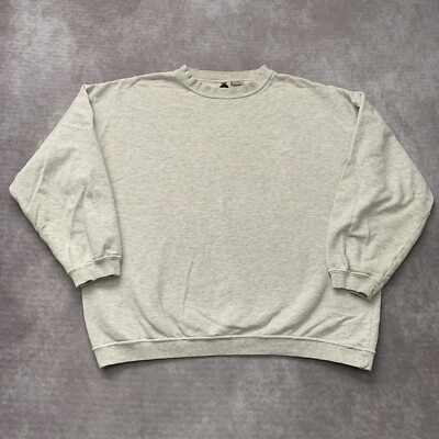 Vintage 90s Bugle Boy Sweatshirt Size L Embroidered Logo Gray Monogram 