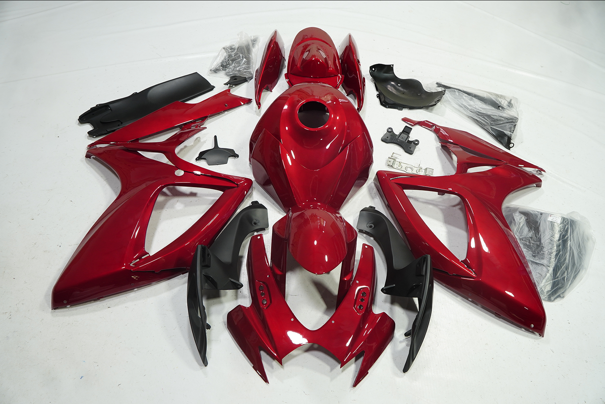 2006-2007 Suzuki GSXR600 GSXR750 Candy Red Fairing Kit w/Tank