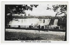 Vintage Postcard American Falls From Canadian Side Niagara Falls, Ont. RPPC UNP