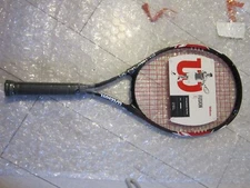WILSON Fusion XL TENNIS RACQUET RACKET - Red & BLACK 3 / 4 3/8