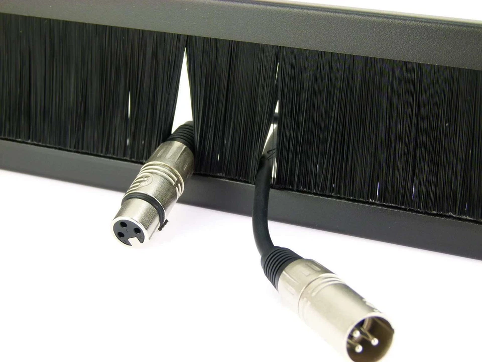 ADAM HALL 2 HE 19" Rackblende Rangierleiste Bürstenleiste Kabeldurchführung Rack - Bild 3 von 4