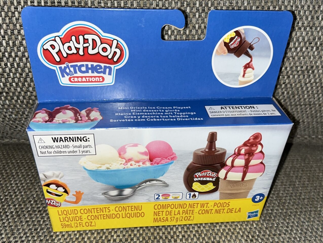 Play Doh Kitchen Creations Mini Drizzle Ice Cream Playset Hasbro New/sealed