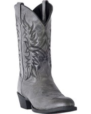 Laredo Men's Harding Grey Waxy Leather Boots 68457