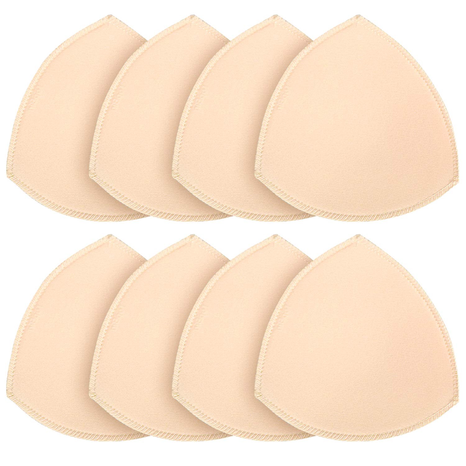 4 Pairs Bra Pad Insert,Removable Sport Bra Cup Triangle Breathable & Reusable...