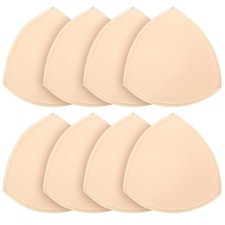 4 Pairs Bra Pad Insert,Removable Sport Bra Cup Triangle Breathable  Reusable...