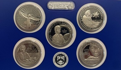 2022 S American Clad Women Quarter Proof Set No Box or COA 5 Coins US