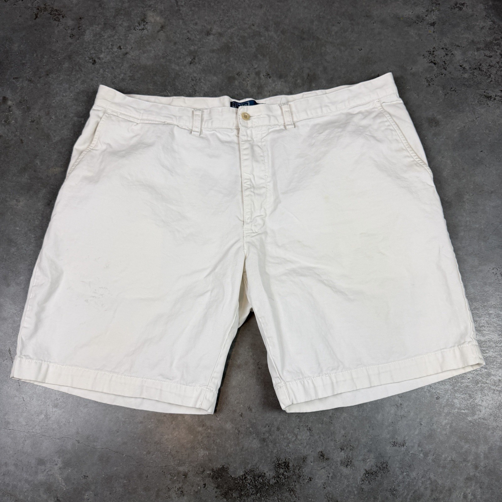 Polo Ralph Lauren Chino Shorts Mens 42 White Prospect Vintage Preowned
