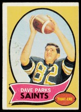 1970 Topps Dave Parks 74 New Orleans Saints