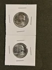 Set of Two (2) 1964-D Washington Quarters 90% Silver 25C AU