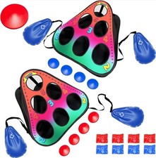Floating Pool  Lawn Cornhole Game Set   Dual-Use Outdoor Game Easy Set Up