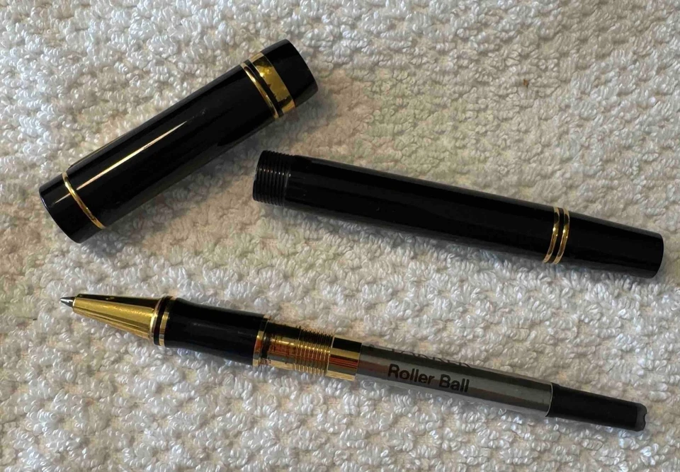 Bolígrafo Parker DuoFold DE COLECCIÓN - negro/dorado - tapa plana versión antigua - sin caja Foto 3 de 4