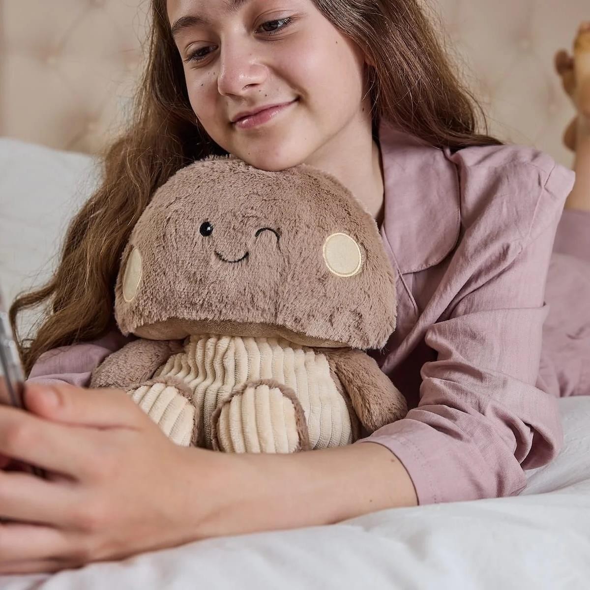 Microwavable Heatable Soft Toy Hot Cold Heat Pack Lavender Scent Mushroom