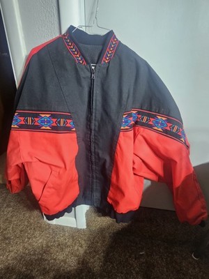 Vintage David James Western Coat Large Red Black
