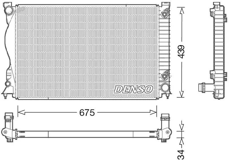 Wasserkühler DRM02028 DENSO für AUDI A6 C6 A6 C6 Avant A6 Allroad C6