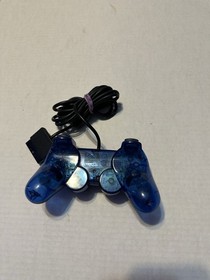 Sony PlayStation 2 PS2 Ocean Blue Clear Controller DualShock OEM SCPH-10010