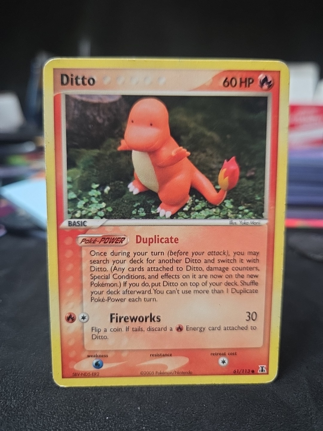 Rare Ditto Charmander 61/113 Pokémon Card 2005