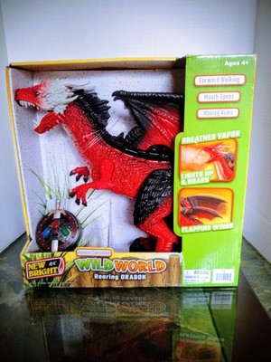 Remote Control Wild World Roaring Dragon Walks Flaps Wings Vapor