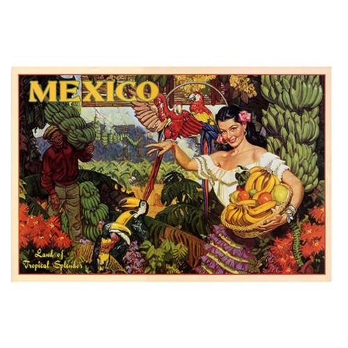 Mexico Canvas Wall Art, 18 by 24-Inch