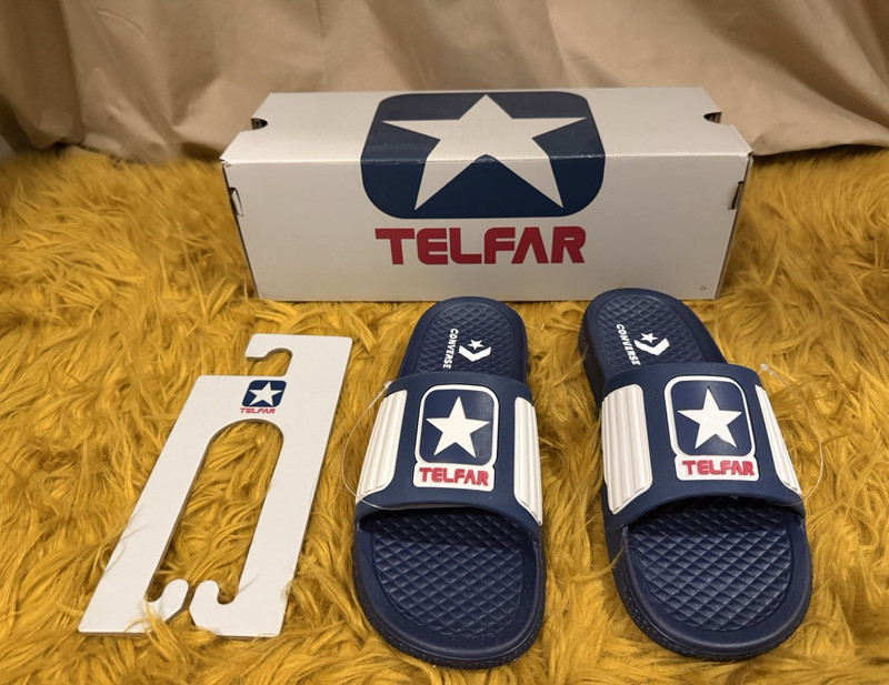 Telfar All Star Slide Slip On Sandals Blue/White Unisex men’s US 7 women’s us8