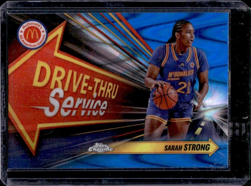 2024 Topps Chrome McDonald's Sarah Strong Drive-Thru Blue RayWave #DTS-SST