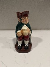 Vtg Royal Doulton Old Charlie Porcelain Toby Jug-Pitcher #8322 LARGE 8.5” Mint