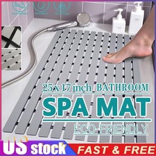 Bath Tub Shower Anti Slip Mat PVC Bathroom Spa Floor Pad Safety Mat w/Drain Hole
