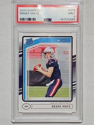 2024 Donruss - Rated Rookie Drake Maye #379 (RC) PSA 9 New England Patriots