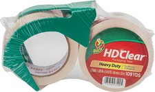 HD Clear Packing Tape W/ Dispenser 2 Rolls of Heavy Duty Shipping  Moving