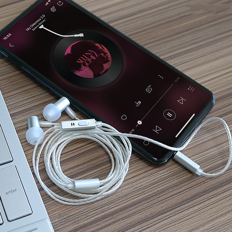 3.5mm in-ear Headphones with Headset HIFI Sound Quality Listening and ...