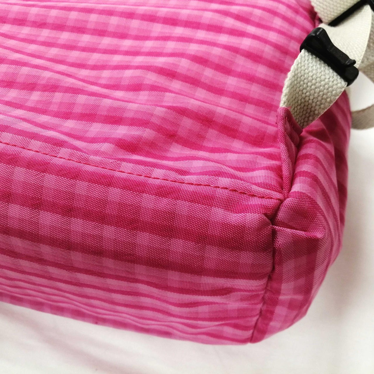 Checkered Backpack KIPLING Model Pink Slightly Fu… - image 7