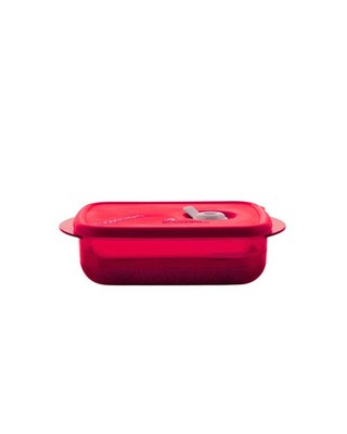 Tupperware Rock n Serve eckig 550 ml rot Mikrowellenbehälter mit Ventil NEU OVP