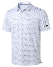 Mens Golf Polo Shirts Short Sleeve Dry Fit Performance Moisture Wicking Casua...