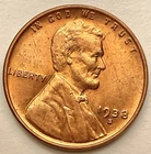 1938-S  Choice BU Uncirculated Red RD - Lincoln Wheat Cent ~ B734