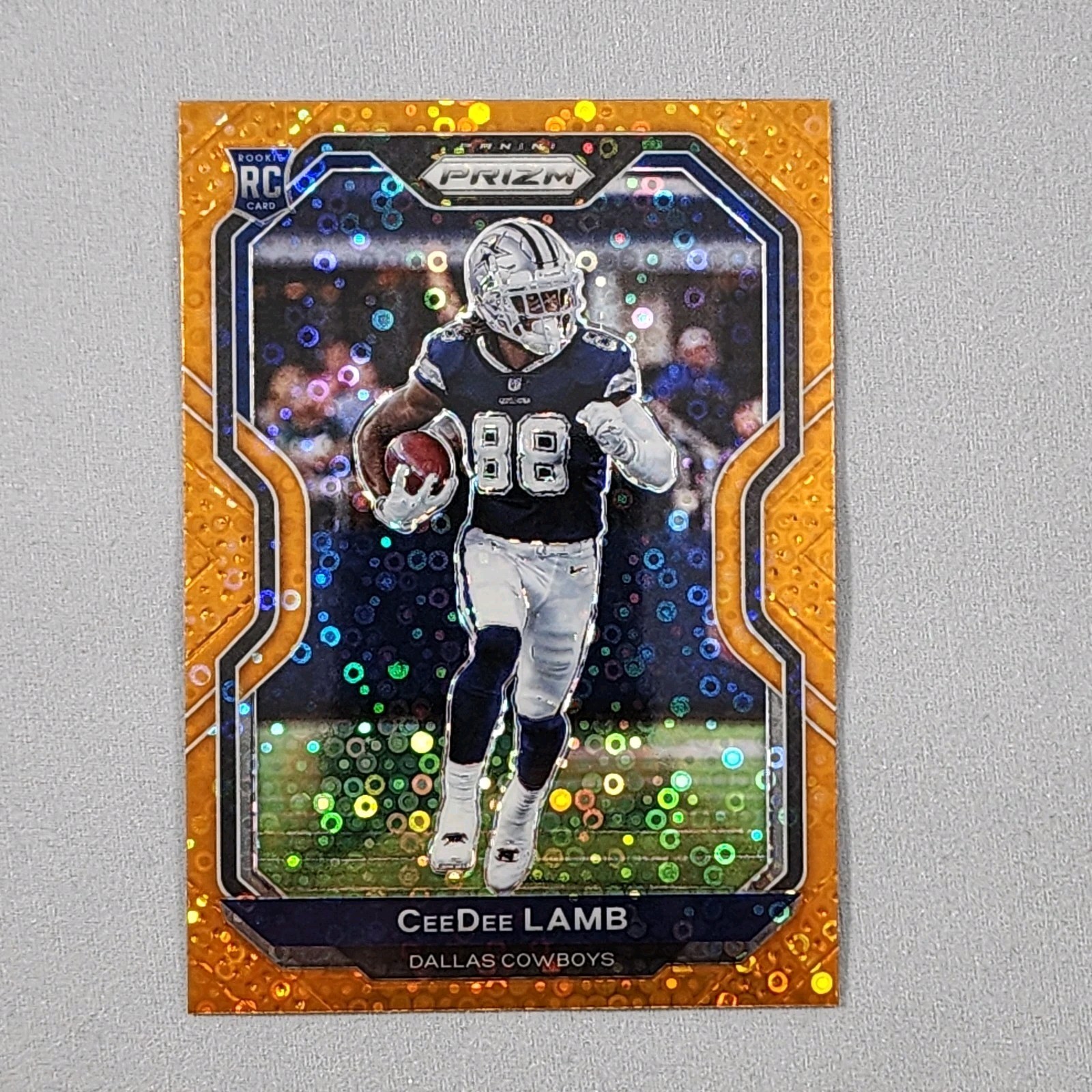 2020 Panini Prizm - Rookie Orange Disco Prizm #334 CeeDee Lamb (RC) Cowboys
