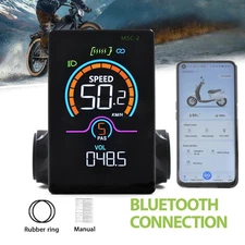 Electric Bike Computer Bluetooth Wired Digital Color LCD Display Vehicle Locking