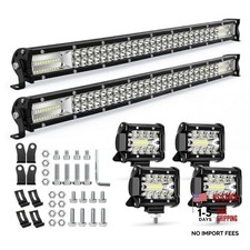 LED Light Bar Kit for Truck 22 in Double Row LED Light Bar 12V 2PC 180W 4PC 60W