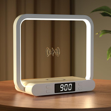 Lampada Da Comodino per Camera Da Letto Con Orologio, Lampada Da Tavolo Con Cont