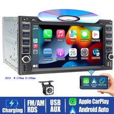2 DIN Car Radio Stereo CD DVD Player Audio In-Dash with Android Auto CarPlay GPS