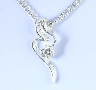 Memorial Day Angebot 1,11 Karat Weißer Diamant Solitär Runde Anhänger 925 Silber
