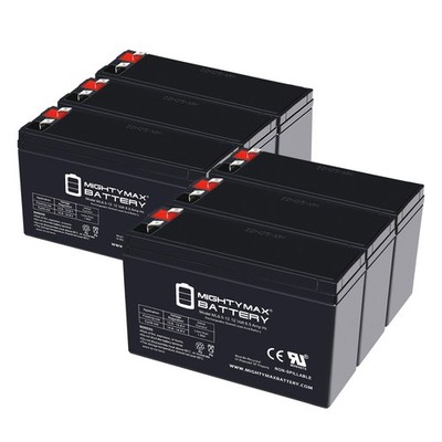 Mighty Max 12V, 6.5Ah, AGM, F2 Terminal, Replaces Delta HR 12-24W - 6 Pack