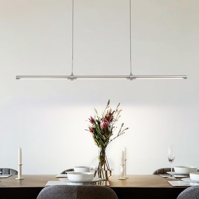 EDISLIVE Modern Linear LED Island Light Dimmable LED Chandelier 47.24 In