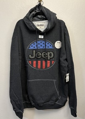 Jeep USA X-Large Hoodie Black Heather JEDCO XL w/tags Pullover sweatshirt