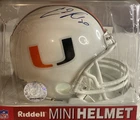 Ed Reed Signed Miami Hurricanes Mini Helmet Riddell Auto w/ COA Ravens Legend