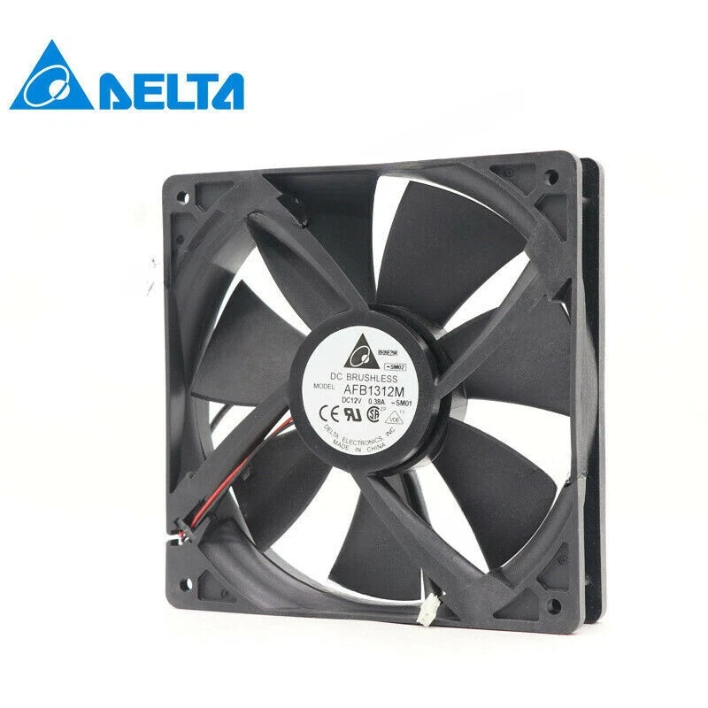 For Delta Fan AFB1312M DC 12V 0.38A 2-Pin 135*135*25MM Server / Case Cooling Fan - Image 2 of 2