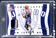 ( /300 ) Jason Kidd 2002-03 Fleer Platinum Name Plates Game Worn Patch Nets HOF