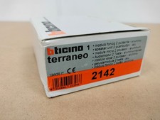 BTicino Terraneo 2142 - modulo fonico 2 pulsanti, alluminio