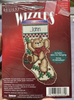 janlynn cross stitch kit Teddy Bear Ornament 2004